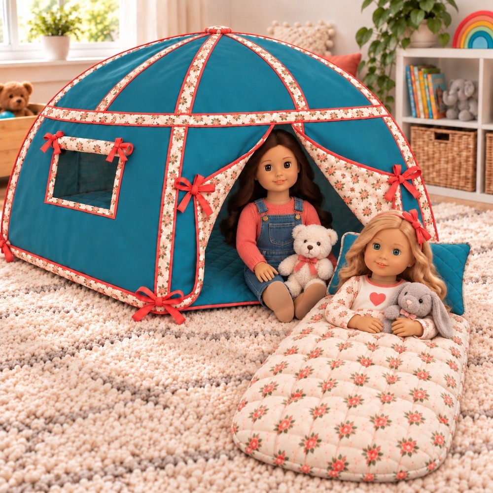 Vogue 9832 Camping Gear 18" Doll Tent Sleeping Bag Backpack Linda Carr